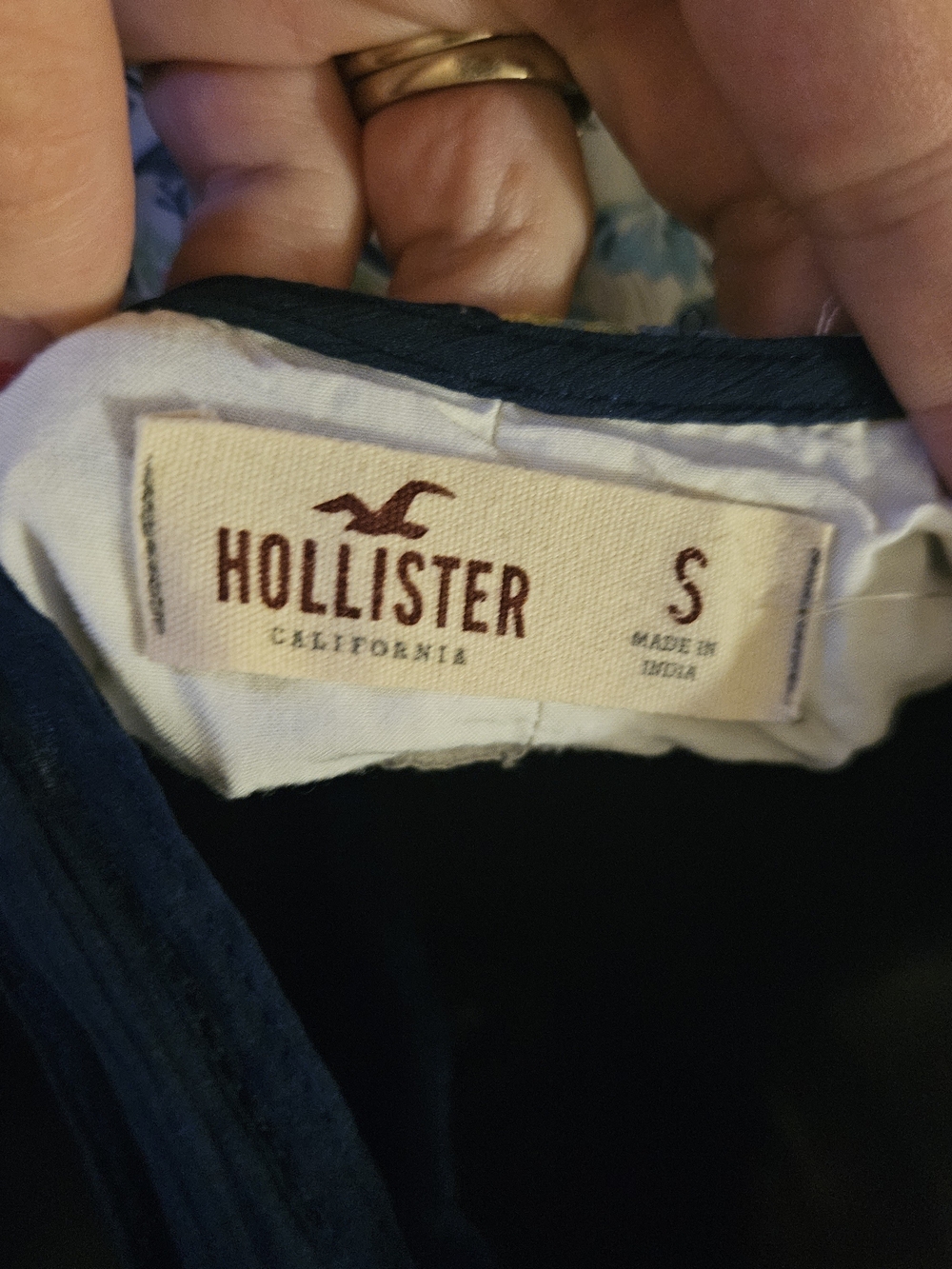 Hollister Navy-Trim Floral Mini Dress with Multicolor Blooms - Picture 8 of 8